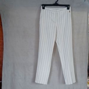 Tommy Hilfiger Wpmen' Striped Black White  Elastic Back Waist Dress Pants size 6
